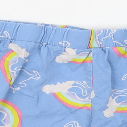 ASOS Womens Blue Geometric  Sweat Shorts Size 6 - Unicorns Loungewear