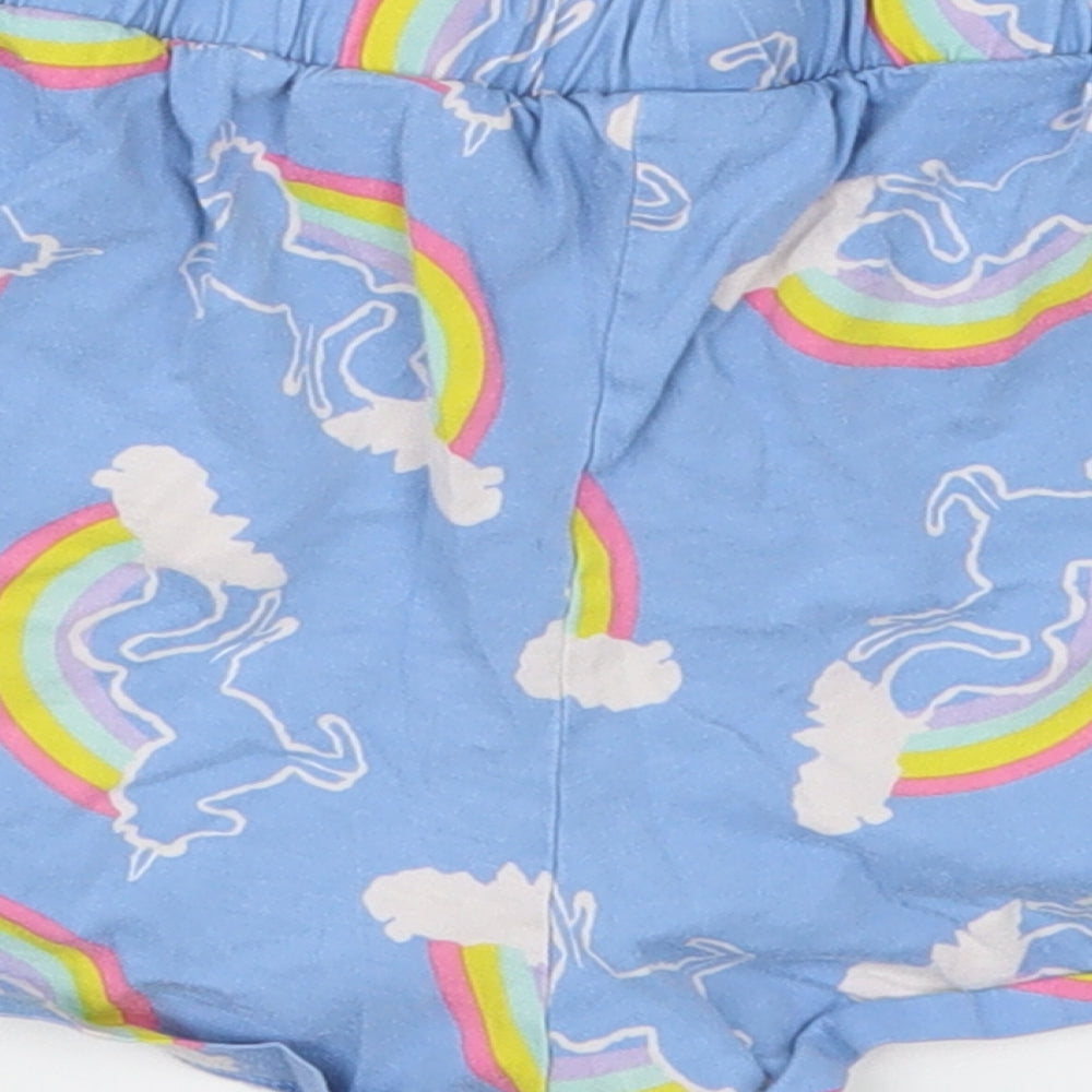 ASOS Womens Blue Geometric  Sweat Shorts Size 6 - Unicorns Loungewear