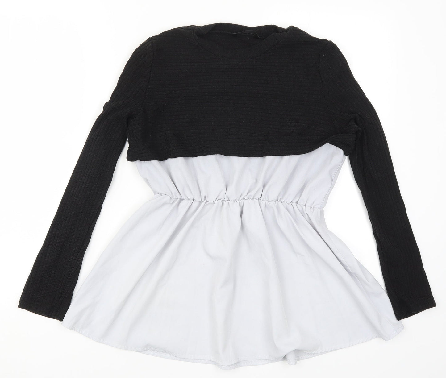 SheIn Womens Black   Basic Blouse Size S  - Grey