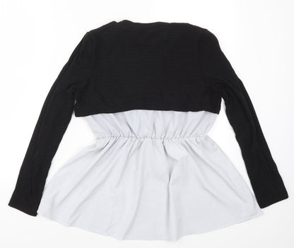 SheIn Womens Black   Basic Blouse Size S  - Grey