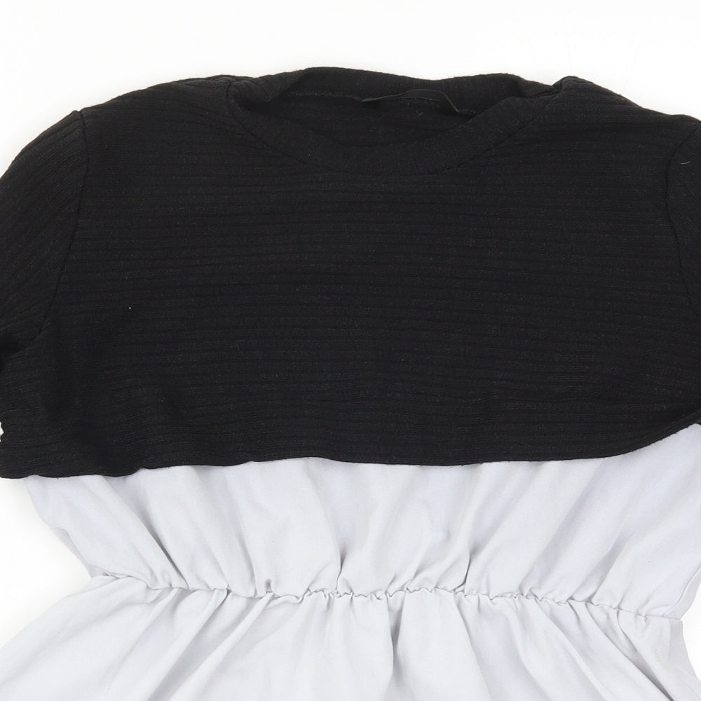 SheIn Womens Black   Basic Blouse Size S  - Grey