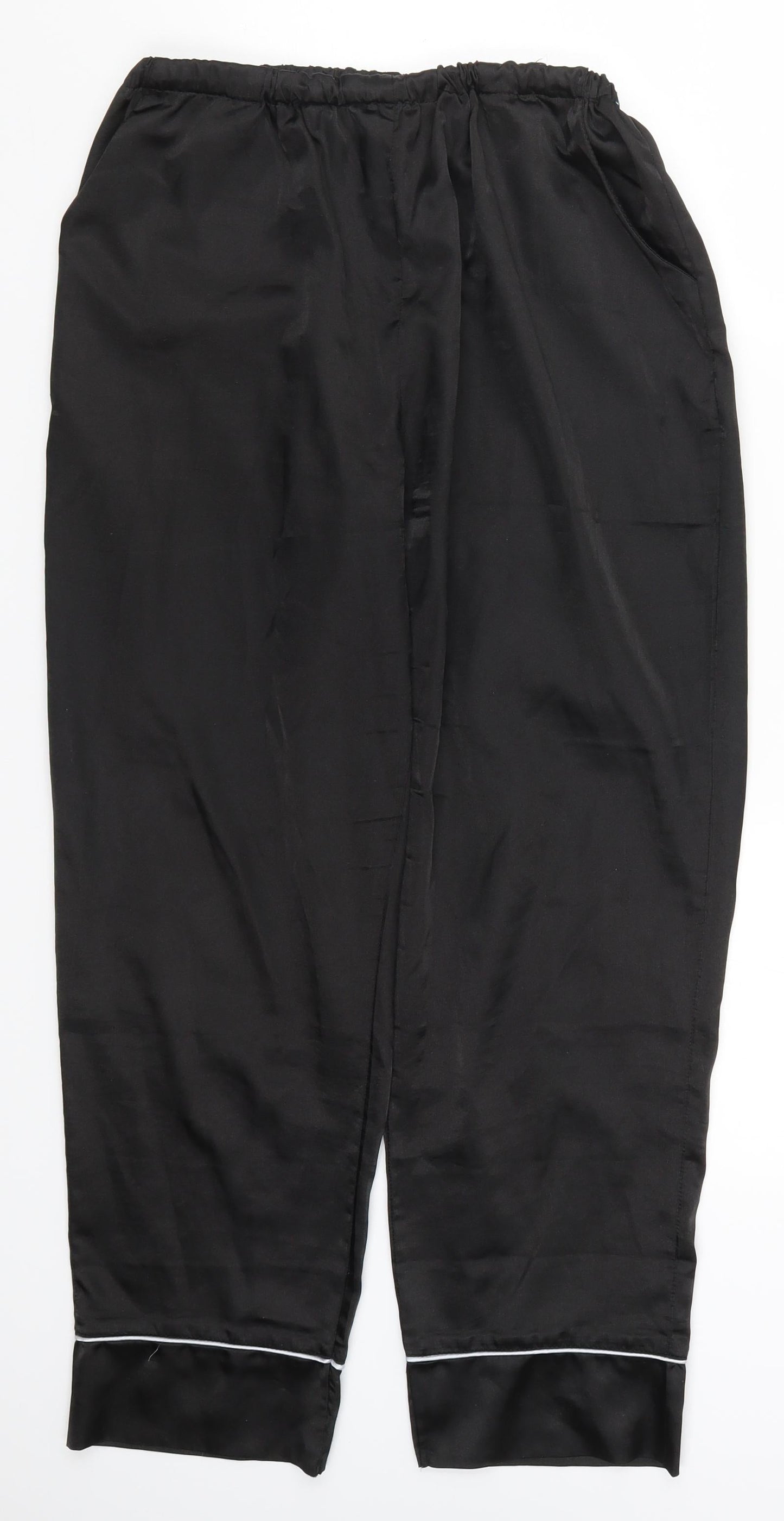 Womens UK Size S Preworn Regular Fit  Black Trousers