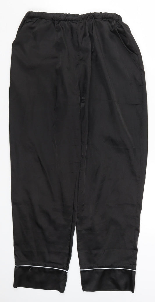 Womens UK Size S Preworn Regular Fit  Black Trousers