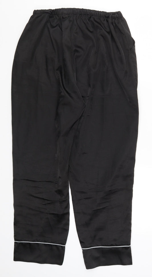 Womens UK Size S Preworn Regular Fit  Black Trousers