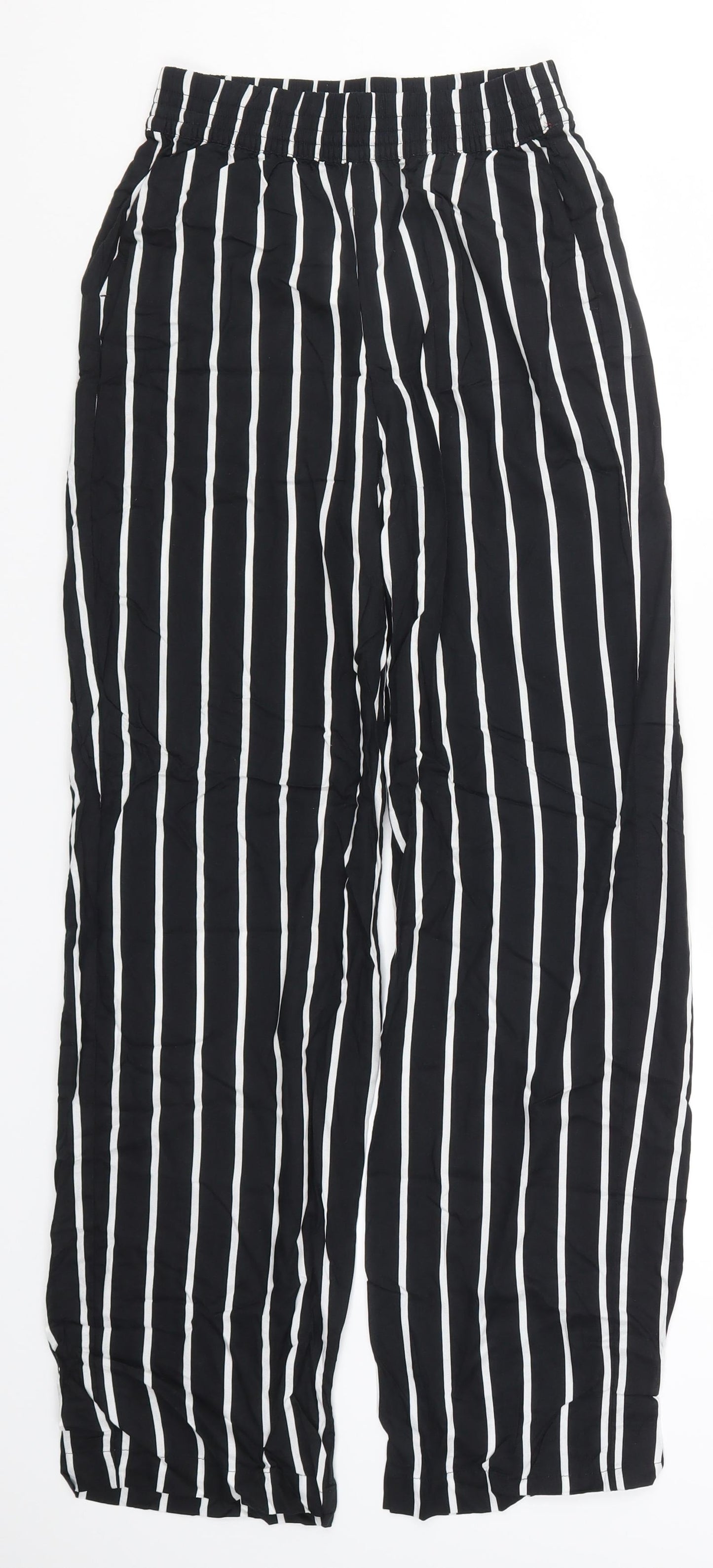 Womens UK Size 4 H&M Regular Fit  Black Trousers