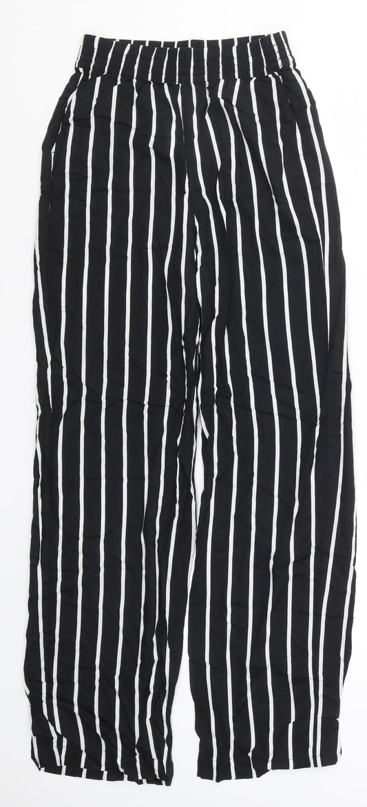 Womens UK Size 4 H&M Regular Fit  Black Trousers