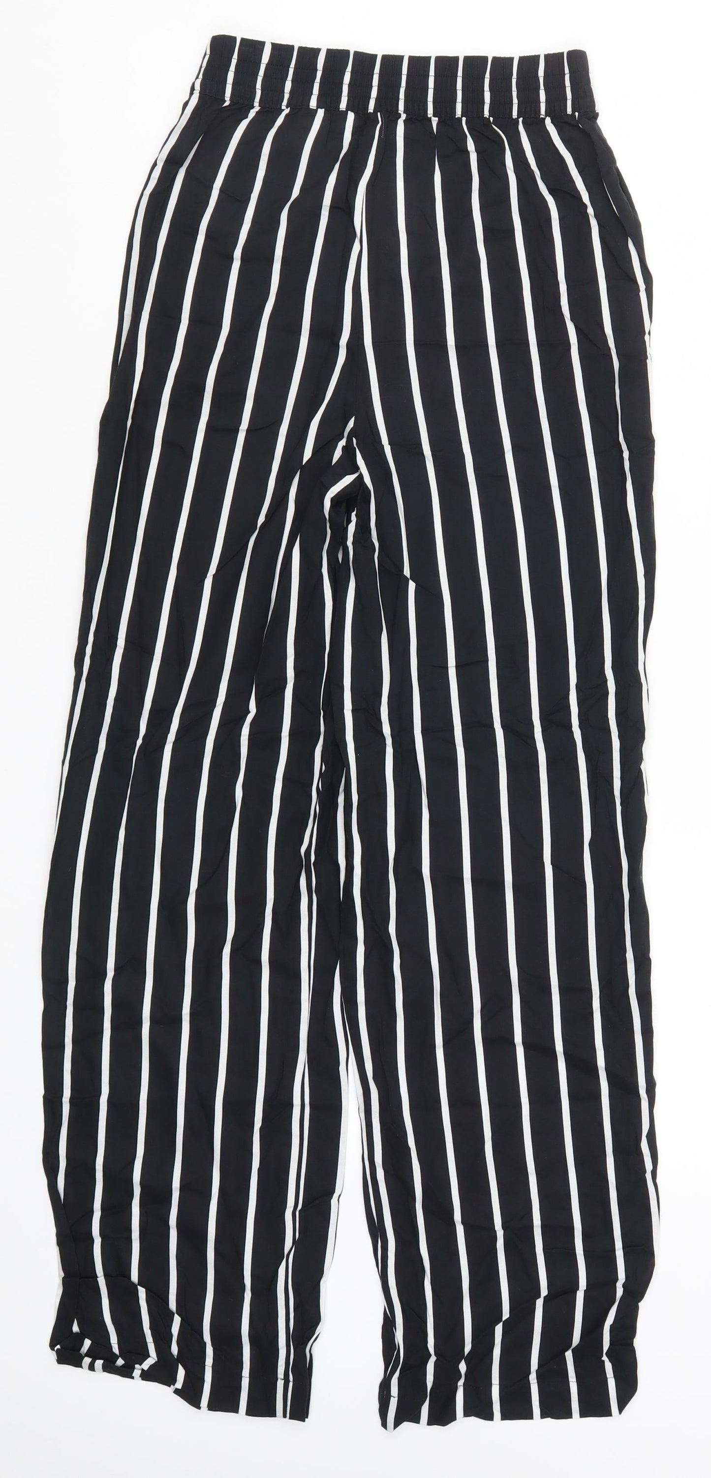 Womens UK Size 4 H&M Regular Fit  Black Trousers