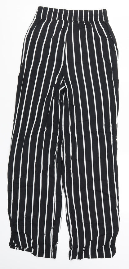 Womens UK Size 4 H&M Regular Fit  Black Trousers