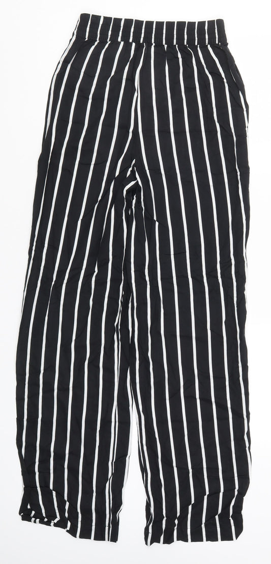 Womens UK Size 4 H&M Regular Fit  Black Trousers