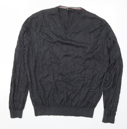Palm Grove Mens Grey  Knit Pullover Jumper Size L