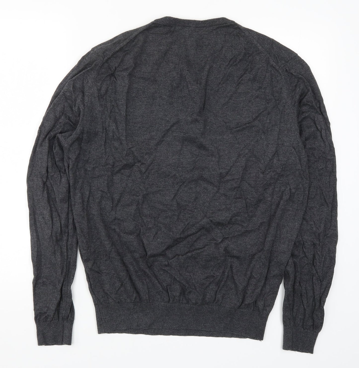 Palm Grove Mens Grey  Knit Pullover Jumper Size L