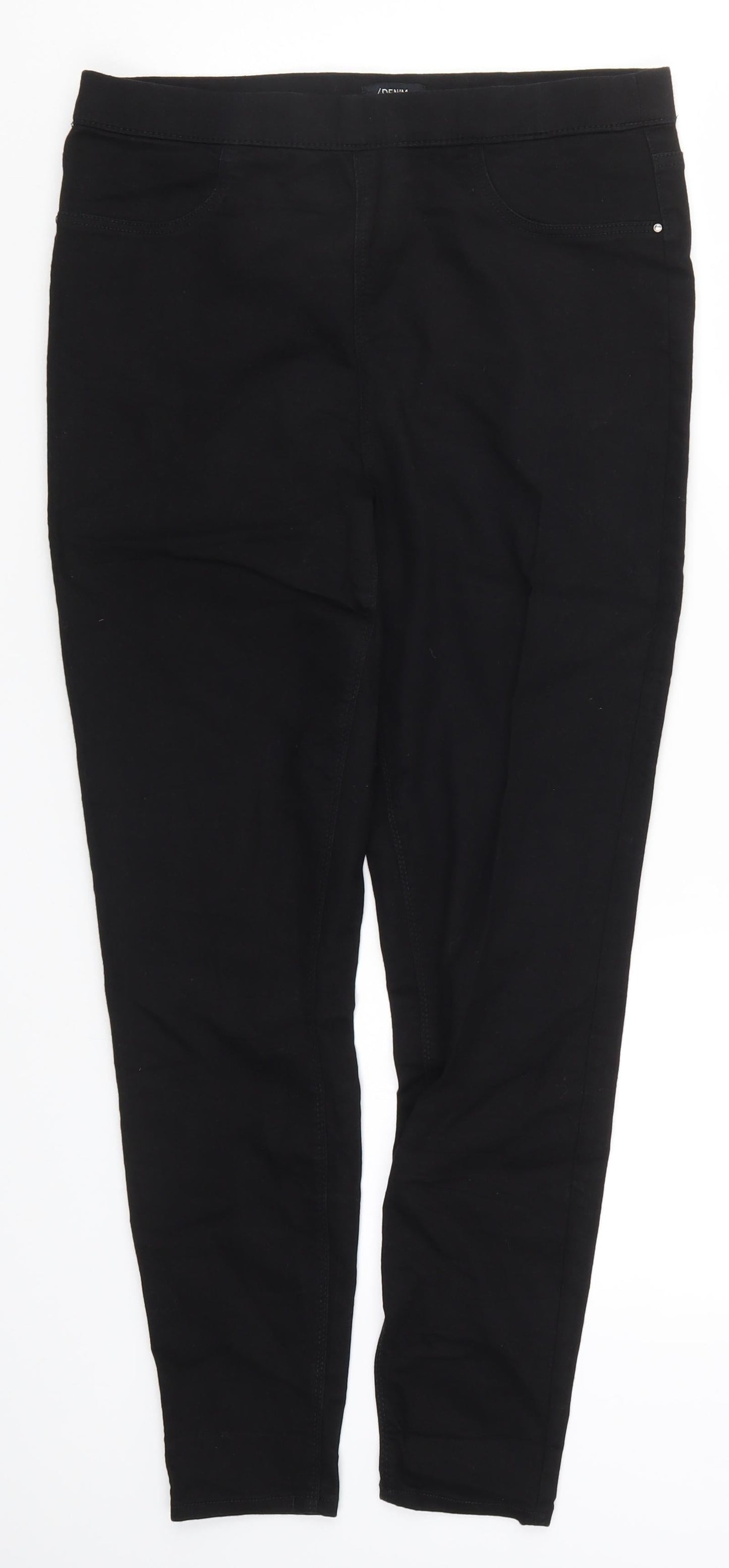 Matalan Womens Black  Denim Jegging Jeans Size 12 L25 in
