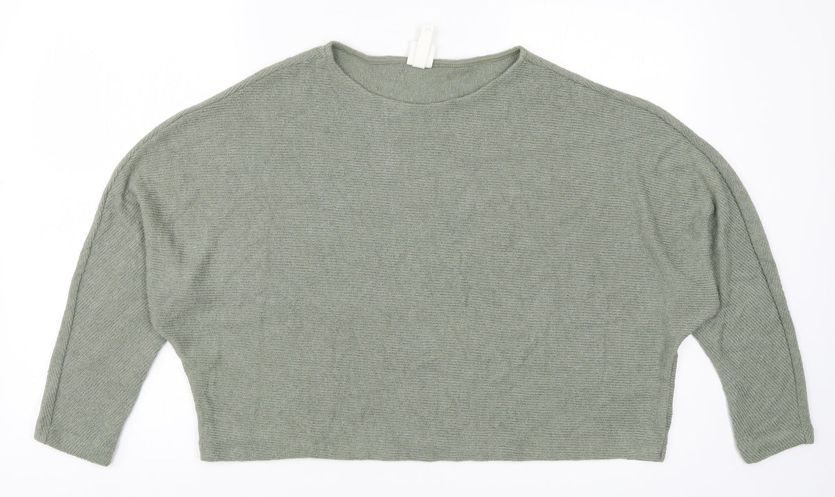 Womens UK Size M H&M Green Pullover Jumper