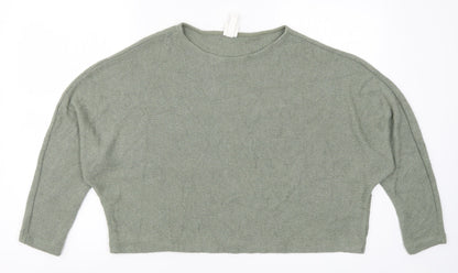 Womens UK Size M H&M Green Pullover Jumper