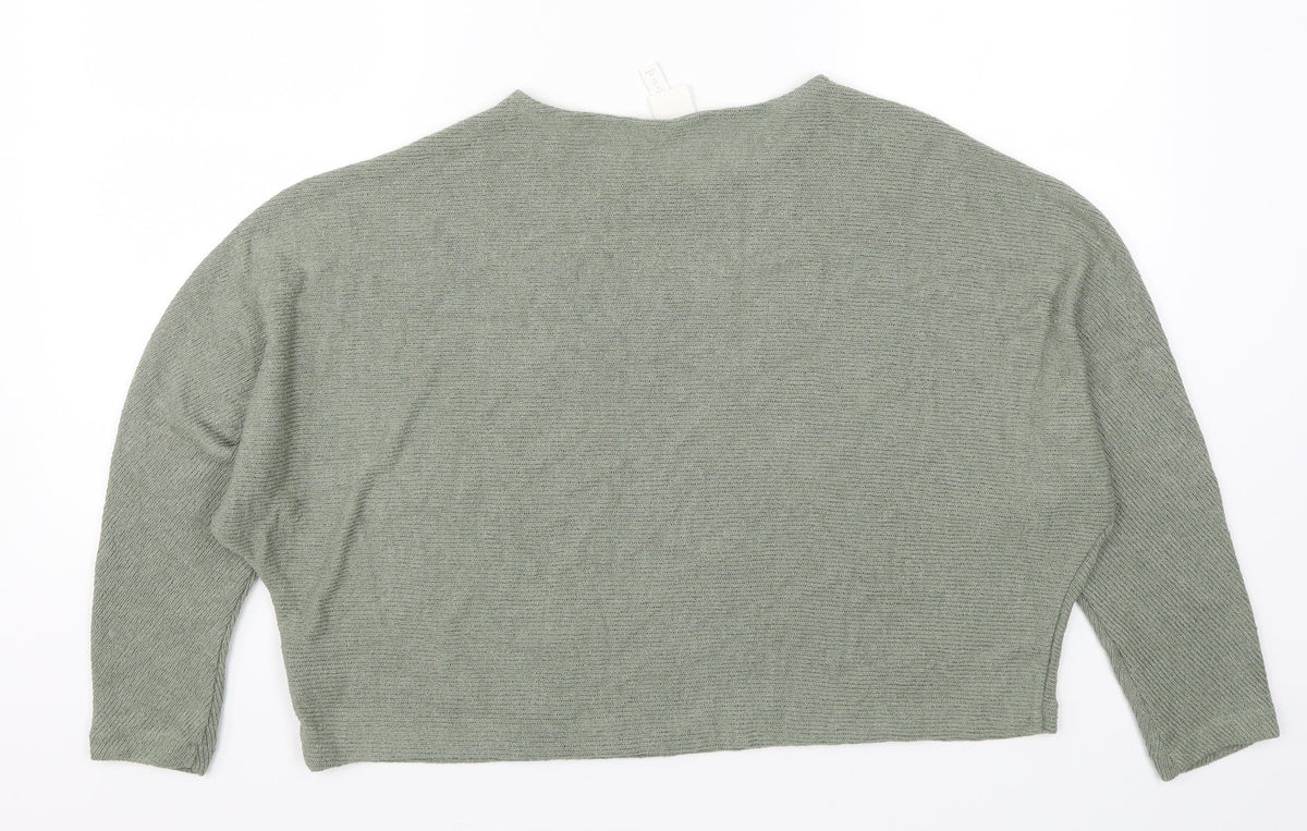 Womens UK Size M H&M Green Pullover Jumper