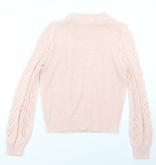 Brave Soul Womens Pink  Knit Pullover Jumper Size 14