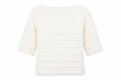 Womens UK Size M Papaya White Pullover Jumper