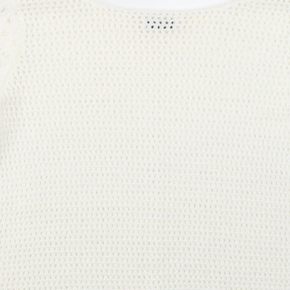 Womens UK Size M Papaya White Pullover Jumper