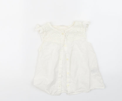 H&M Girls White   Basic Button-Up Size 7 Years