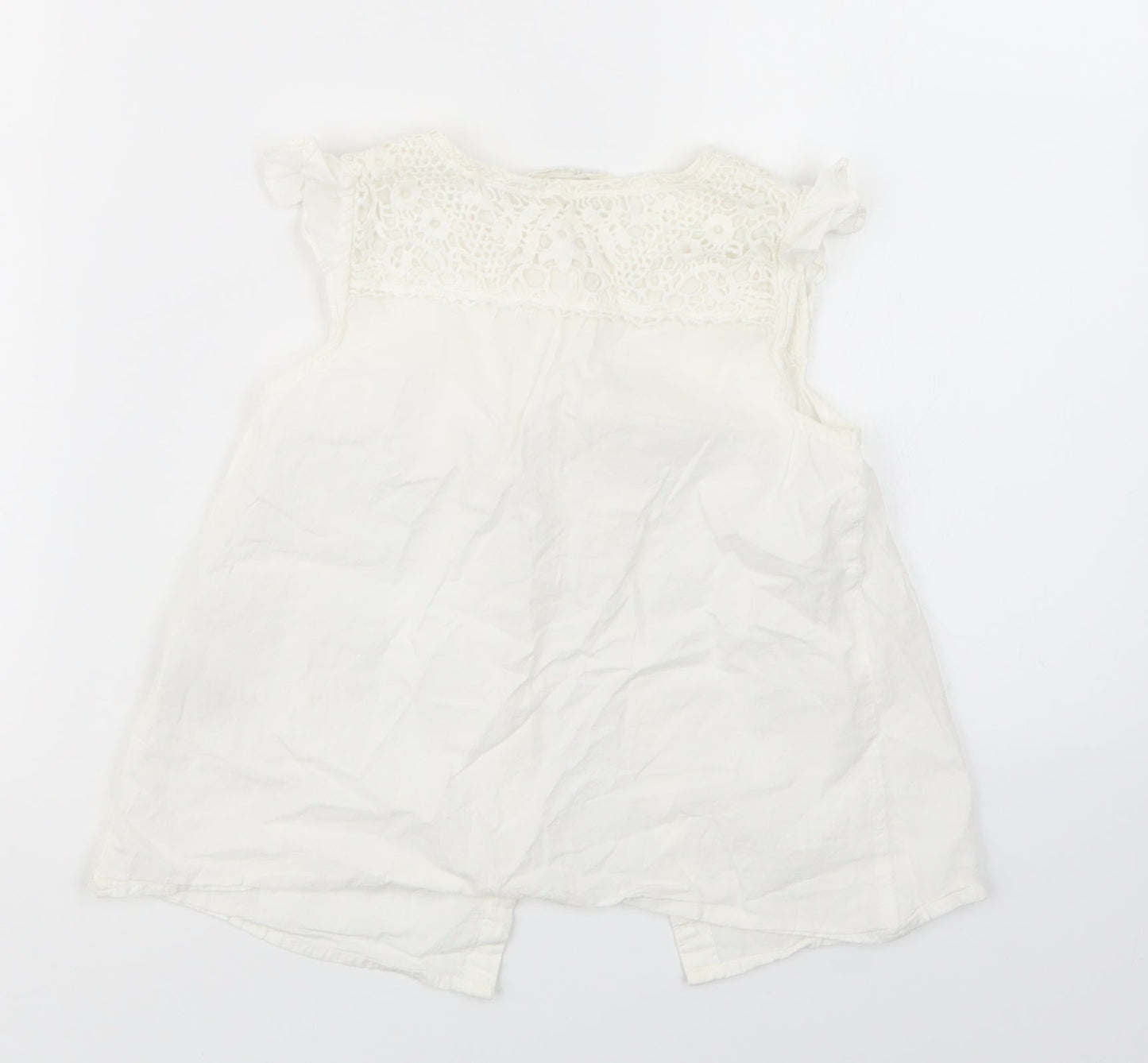 H&M Girls White   Basic Button-Up Size 7 Years