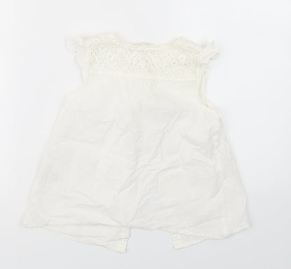 H&M Girls White   Basic Button-Up Size 7 Years