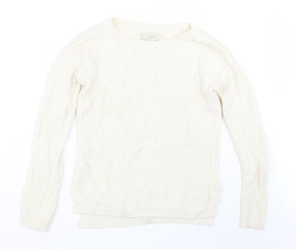 LOFT Womens Beige  Knit Pullover Jumper Size XS