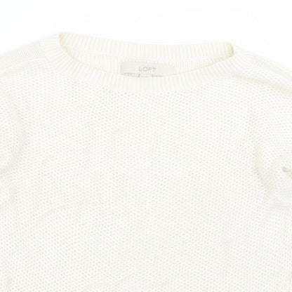 LOFT Womens Beige  Knit Pullover Jumper Size XS