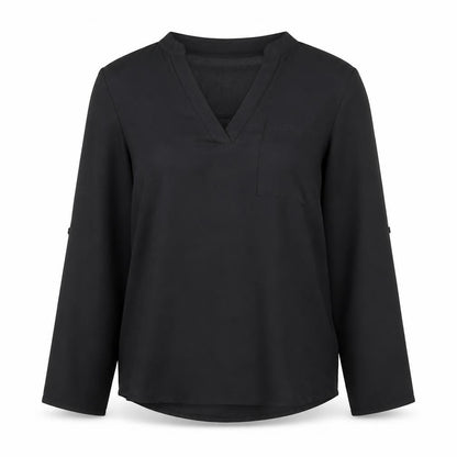 Womens UK Size L Preworn Black Basic Blouse