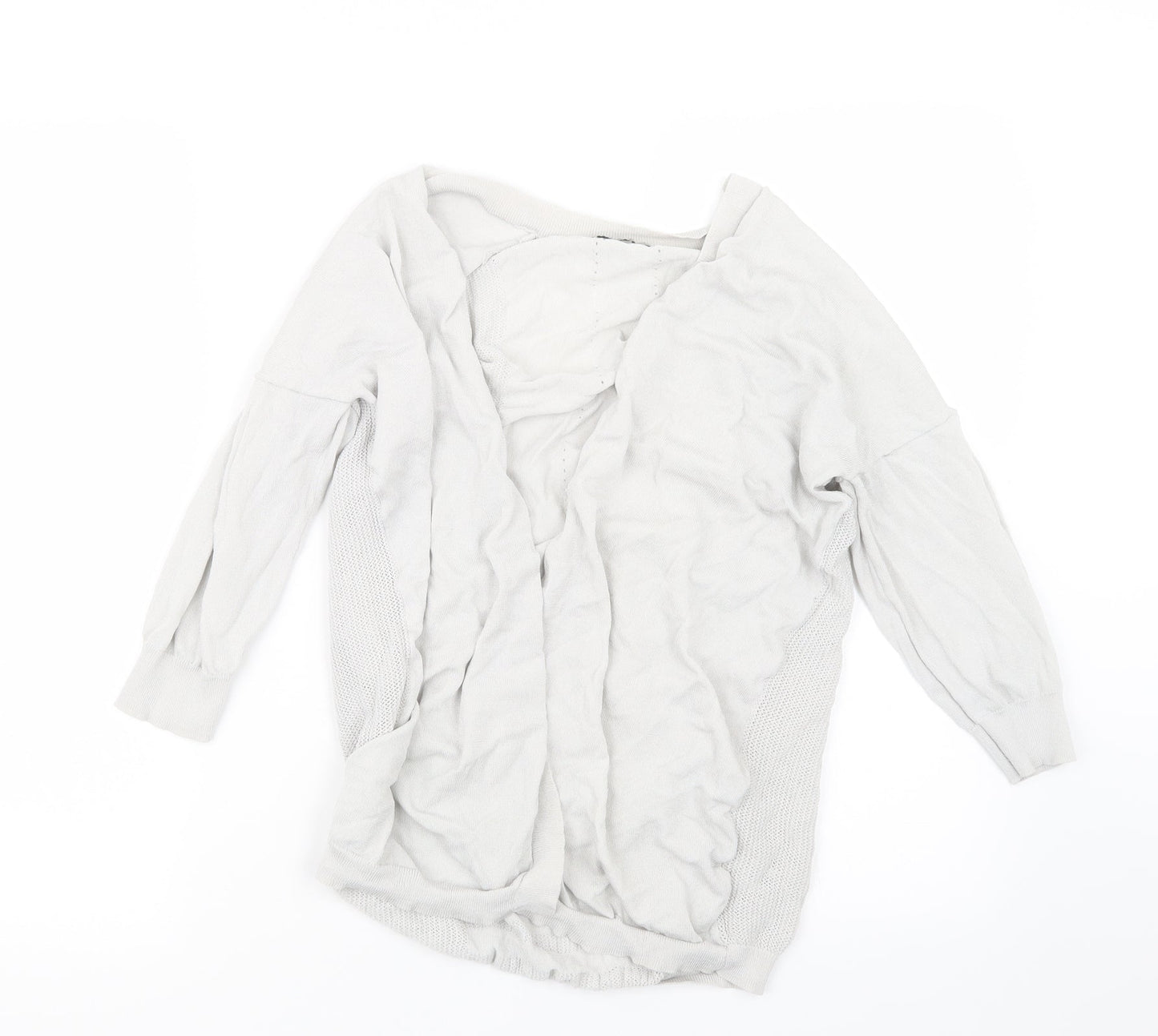 TU Womens Grey  Knit Cardigan Jumper Size 12