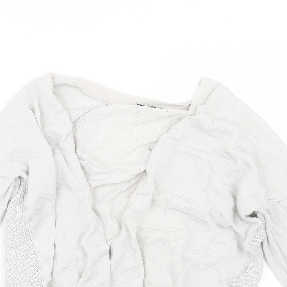 TU Womens Grey  Knit Cardigan Jumper Size 12