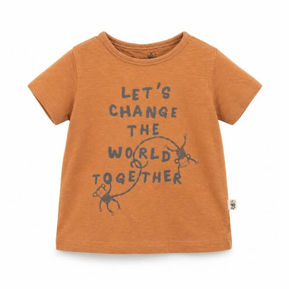 F&F Baby Brown   Basic T-Shirt Size 3-6 Months  - WWF
