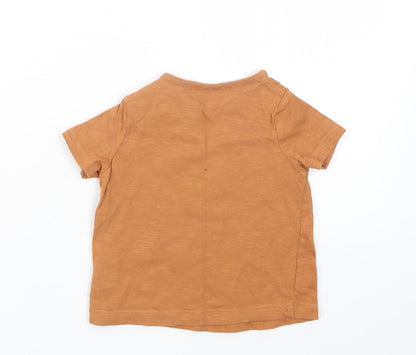 F&F Baby Brown   Basic T-Shirt Size 3-6 Months  - WWF