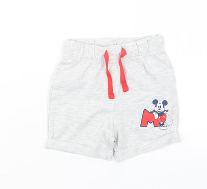 Primark Boys Grey   Cropped Trousers Size 3-6 Months  - Mickey Mouse