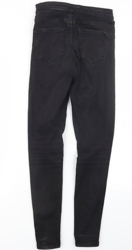 Denim Co. Womens Black  Denim Straight Jeans Size 10 L29 in