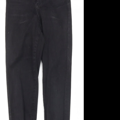 Denim Co. Womens Black  Denim Straight Jeans Size 10 L29 in