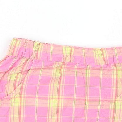 E-vie Angel Girls Pink Check  Boyfriend Shorts Size 2-3 Years