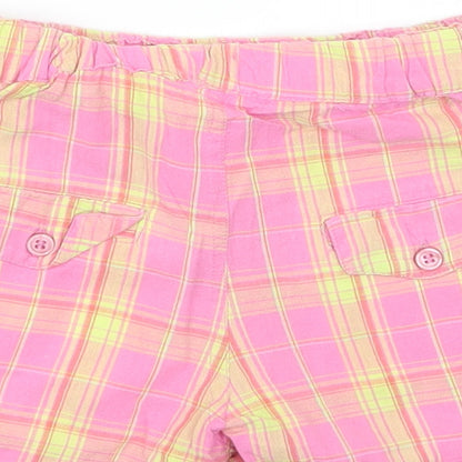 E-vie Angel Girls Pink Check  Boyfriend Shorts Size 2-3 Years