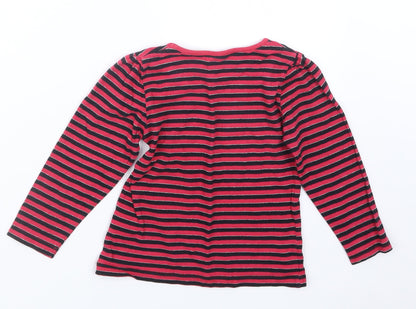 Vintage Angels Girls Pink Striped  Basic T-Shirt Size 3-4 Years