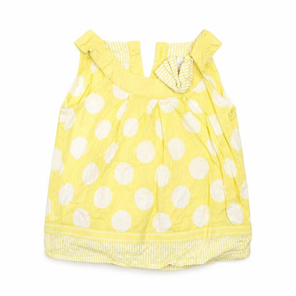 NEXT Girls Yellow Polka Dot  Basic Blouse Size 2-3 Years