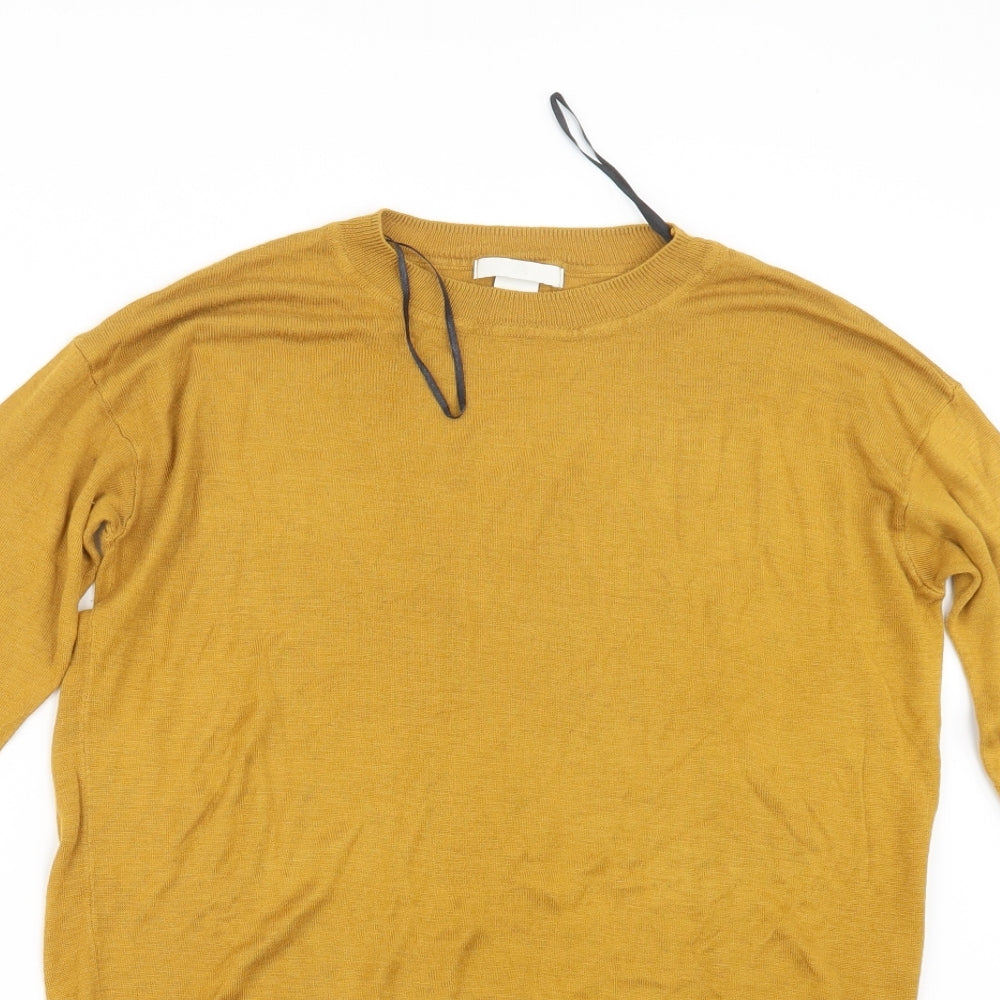 Womens UK Size XS H&M Yellow Pullover Jumper