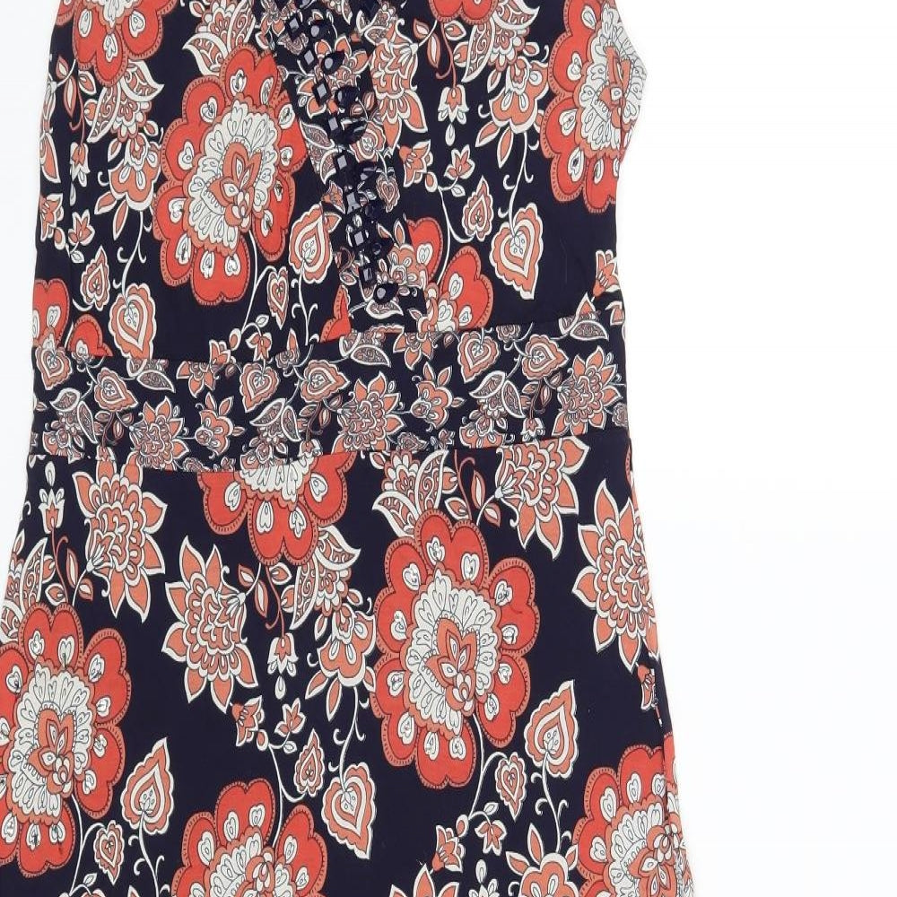 Rocha John Rocha  Womens Multicoloured Floral  A-Line  Size 8