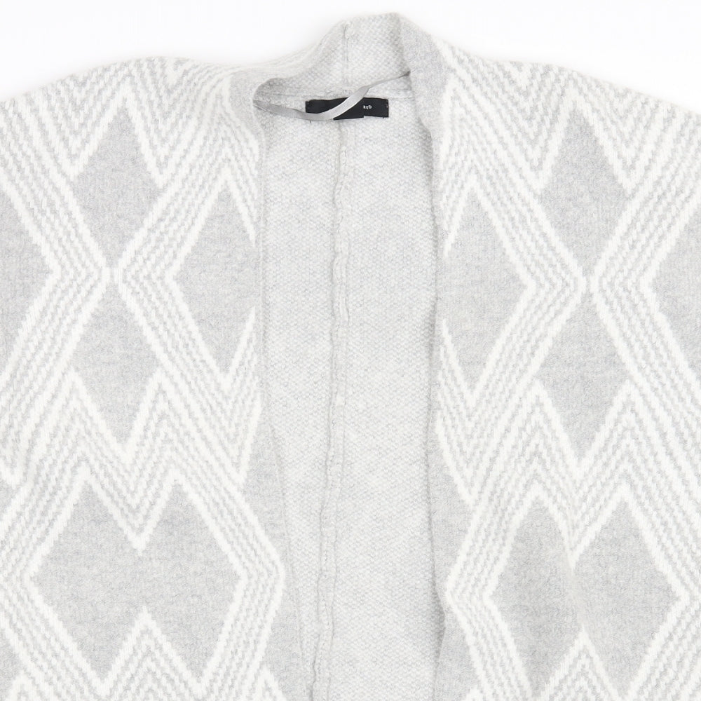 Womens UK Size One Size Atmosphere Grey Wrap Jumper