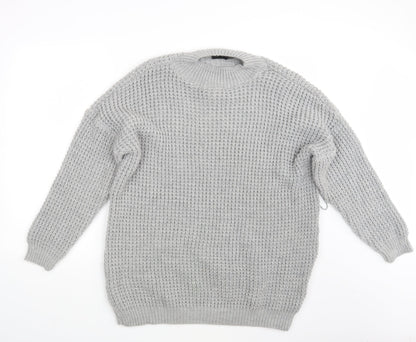 Womens UK Size 10 PRETTYLITTLETHING Grey Pullover Jumper