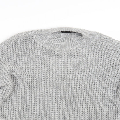 Womens UK Size 10 PRETTYLITTLETHING Grey Pullover Jumper