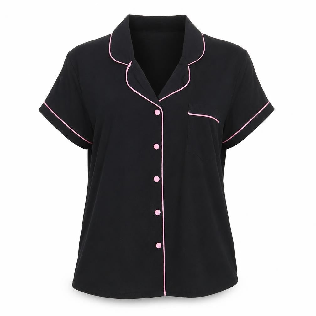 Womens UK Size 10 Peacocks Black Basic Button-Up