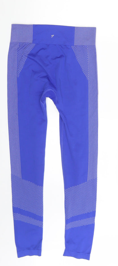 Work Out  Womens Blue Polka Dot  Jegging Leggings Size 10 L24 in