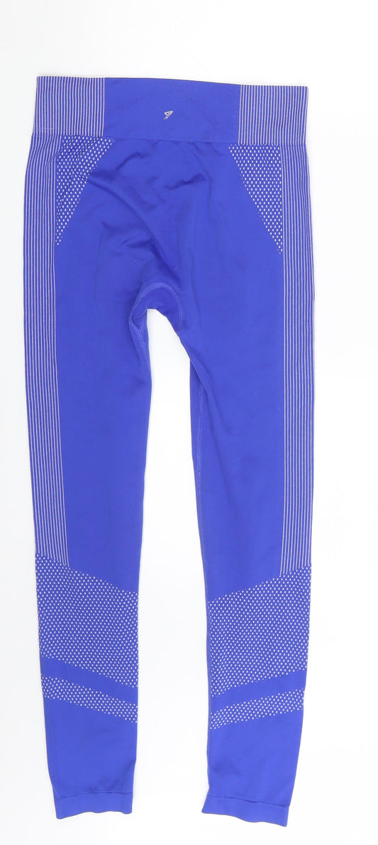 Work Out  Womens Blue Polka Dot  Jegging Leggings Size 10 L24 in