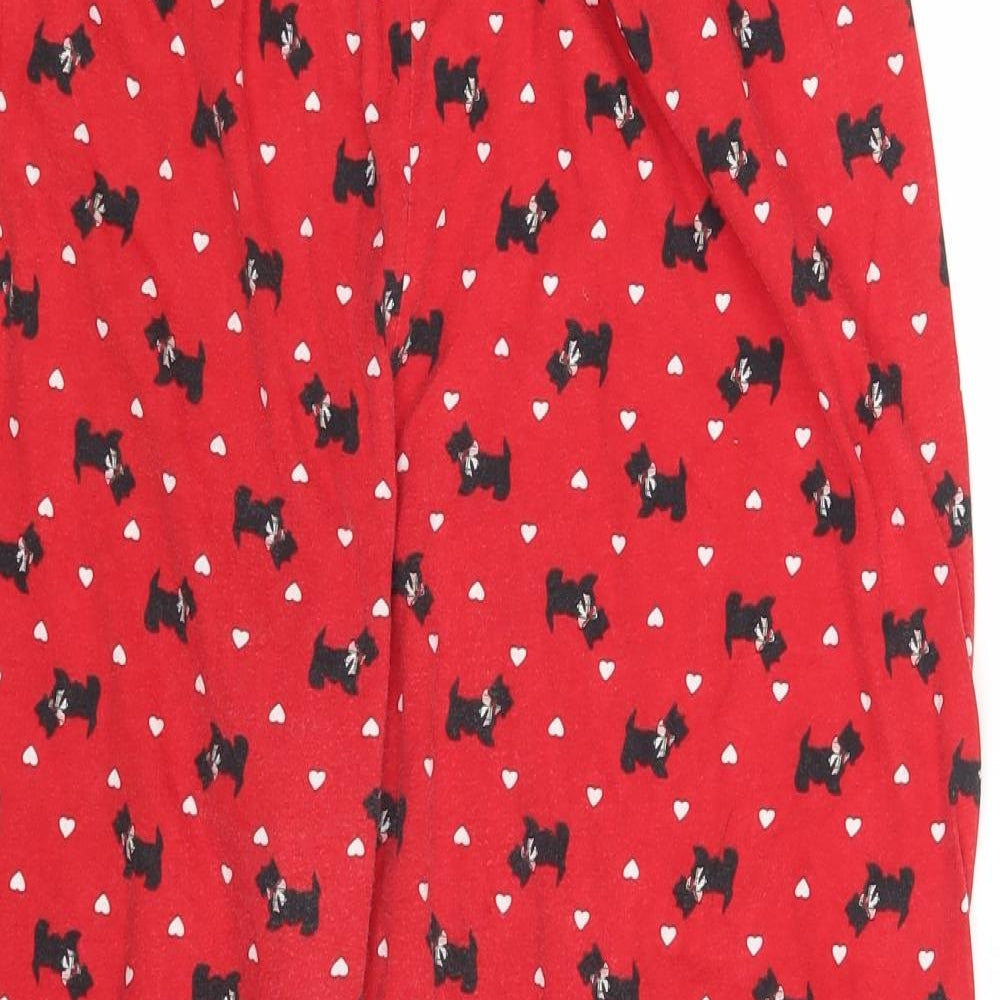 Bonmarché Womens Red Animal Print  Sweatpants Trousers Size 12 L24 in