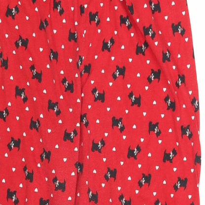 Bonmarché Womens Red Animal Print  Sweatpants Trousers Size 12 L24 in