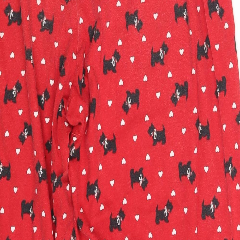 Bonmarché Womens Red Animal Print  Sweatpants Trousers Size 12 L24 in
